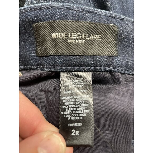 Express Jeans Womens Size 2R Wide Leg Flare Mid Rise NWT - Picture 8 of 9